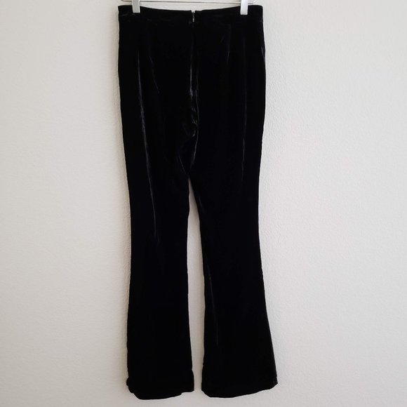L'AGENCE BLACK VELVET STRAIGHT LEG PANTS 2 - Picture 7 of 8